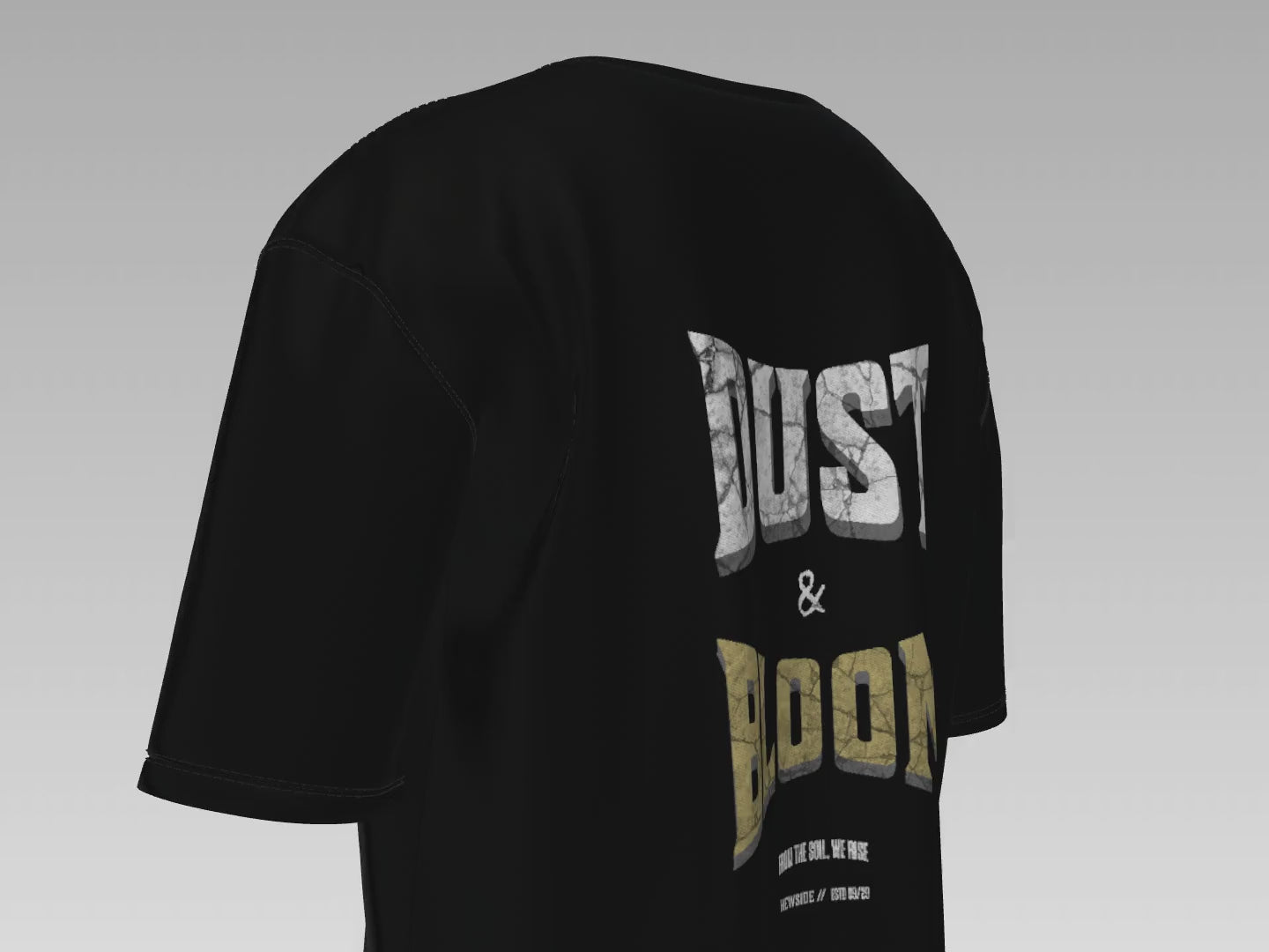 Dust and Bloom Structured Oversized T-Shirt